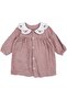 Baby Girl Dusty Rose Embroidered Collared Muslin Dress