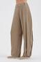 Women's Balloon Fit Pants with Snap Detail Design