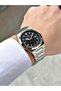 Silver-Black Color Steel Band Steel Case Men's Wristwatch with Calendar 1611Mr - 2