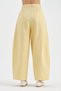 Women's Pleated Detailed 100% Cotton Design Balloon Fit Trousers - 5