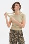 Women's Wool Piece Knitwear Scarf Detailed Design Short Sleeve Blouse - 3