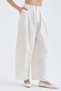 Women's Pleated Detailed 100% Cotton Design Balloon Fit Trousers - 6