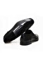 Black Color Lace-Up Genuine Leather Men's Shoes - 2