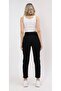 High Waist Women's Black Mom Jeans - 2