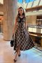 Plaid Li Lace Detailed Women's Dress - Brown - 2