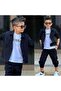 Boy's Black Muslin 3 Piece Set Shirt T-Shirt Pants Combination 12001S - 3
