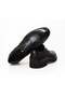 Black Color Lace-Up Genuine Leather Men's Shoes - 2