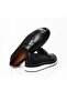 Black Color Laceless Genuine Leather Men's Shoes - 2