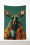 Futuristic Deer Wall Covering– High-Quality Fabric, Gamer Room Decor Tapestry Wall Rug Si - 3