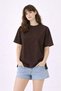 Women's 100% Cotton Relaxed Fit Slit Round Neck T-Shirt - 7