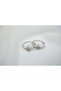 Kp294 Star Figure Pearl Hoop Earrings Silver (Diameter 20 mm)