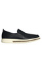 Navy Blue Leather Men's Loafer
