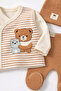 5-Piece Bear Set D Patterned Newborn Hospital Release/Boy Baby Zibin Set/Newborn Gift - 3