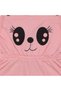 Girl's Pink Black Cat Eye Printed Jumpsuit with Elastic Waistband and Straps - 2