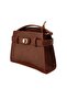 Lockable Belt Detail Mini Square Form Women's Handbag and Shoulder Bag - 4