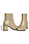 Mink Leather Women's Heeled Boots - 3