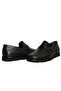 5B- Black Leather Men's Loafer Shoes - 3