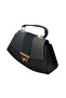 Oval Mold Gold Lock Detailed Women's Hand and Shoulder Bag - 4