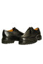 Black Leather Men's Daily Lace-Up Shoes - 3