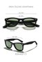 Eoh4021 C1 Black Acetate Unisex Sunglasses - 4