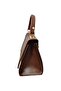 Leather Kroko Paneled Oval Baguette Form Women's Handbag and Shoulder Bag - 5