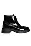 Black Patent Leather Women's Zip-Up Boots