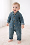 Baby Boy Denim Button Pocketed Denim Baby Overalls