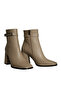 Mink Leather Women's Heeled Boots - 2