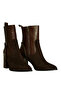 Coffee Suede heeled women's boots - 2
