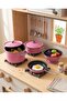 Metal Mini Kitchenware Set - 7-Piece Cookware with Lids and Metal Rack Toy Kitchen Utensils - 6