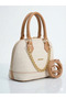 Original Justpolo Small Size 2-Compartment Embossed Leather Gold Chain Women's Shoulder Bag 4076 - 2