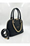 Original Justpolo Small Size 2-Compartment Embossed Leather Gold Chain Women's Shoulder Bag 4076 - 4