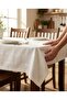 Sicily Jacquard Fabric Seamless White Tablecloth – Panel Patterned Tablecloth