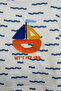 Sailboat Embroidered Wave Patterned T-Shirt Shorts 2-Piece Set - 3