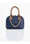 Original Justpolo Small Size 2-Compartment Embossed Leather Gold Chain Women's Shoulder Bag 4076