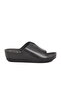 Black Anatomical Women's Wedge Heel Slippers