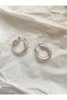 Silver Thick Italian Clip Hoop Earrings for Women – Minimal Shiny Round Earrings Daily Stylish Bijouterie Earrings