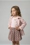 Girl's Canvas Trench Skirt and Cropped Body Set Pink - 4