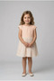 Girl's Pearl Denim Jacket and Dress Set Beige - 4