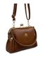 Women's 4-Compartment Lined Scholarship Bag with Gold Detailing and Zipper Closure, Handbag and Shoulder Bag
