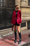 Burgundy Ring Detail Design Blazer Jacket - 7