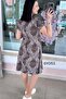 Crew Neck Viscose Dress 6Y051 - 2
