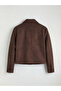 Nevavm Shirt Collar Women's Suede Look Jacket with a Difference - 7