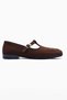 Women's Suede Ballet Flats Strappy Mary Janes Casual Shoes Isela Brown - 2