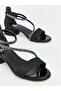 Black Stone Girl Child Heeled Shoes - 3