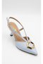 Open Back Strap Heeled Shoes - 3