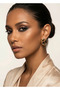 Special Design Gold Color Vintage Textured Leopard Printed Piece Round Women's Earrings