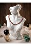 Güleç Natural Drop Amber Necklace - 45 cm - Brown Red Tones - 3