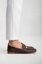 Genuine Leather Women's Coffee Buckled Ballet Flats Gloria - 6