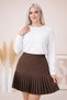 Women's Plus Size Skirt with Pleated Detail at the Hem Stretchy Back Zipper Skirt 26080 - 2